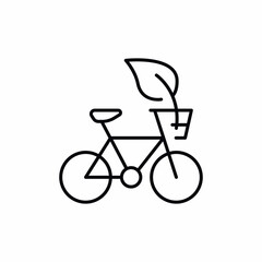 bicycle green leaf eco icon