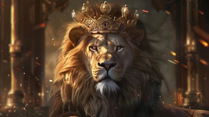 lion crown christian concept art