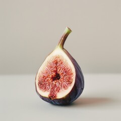 Wall Mural - fig fruit, delicious and natural, realistic image in light empty background
