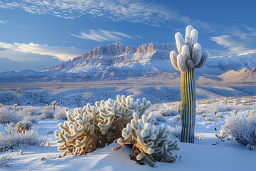 Poster - landscape with snow