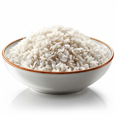 Rice isolated on white background.