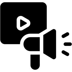 Poster - video advertising icon