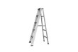 © Warawut - Close-up view of an aluminum ladder used for various mechanic jobs isolated on a png file with a transparent background.