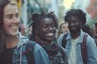 © Chacmool - Portrait of cheerful african american woman with friends in background