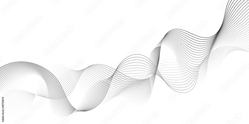 Abstract grey, white smooth element swoosh speed wave modern stream ...