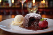 © Kinza - A luscious chocolate lava cake oozing with molten chocolate