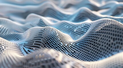 Image Description: A detailed close-up of a blue and white textured fabric background