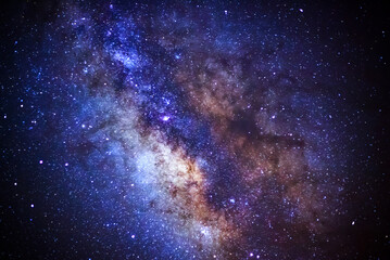 Wall Mural - the center of milky way galaxy with stars and space dust in the universe