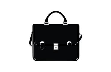 Flat Briefcase icon symbol vector Illustration.