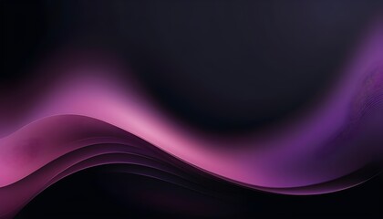 Wall Mural - Abstract dark background wallpaper with pink and purple wave pattern