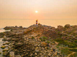 View of Ganh Den Lighthouse, Phu Yen. This is a famous tourist destination of Vietnam.