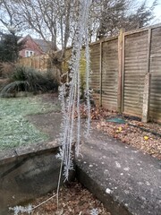 Wall Mural - Frost on a glass window 