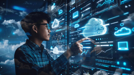 Wall Mural - data science and engineering digital technology