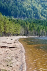 Poster - Storsanden shore in the lake of Fosterlaagen, Norway