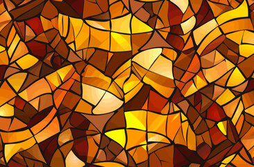 Wall Mural - a stained glass window with many different colors