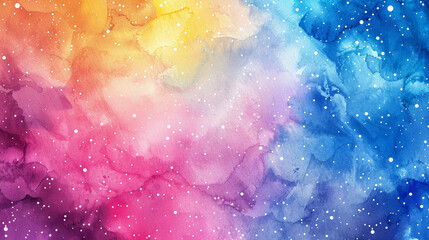 Wall Mural - watercolor colorful cosmic galaxy acid psychedelic abstract background