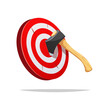 © Maman - Throw Axe in wood target vector isolated on white background