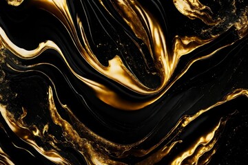 Gold abstract black marble background art paint pattern ink texture watercolor white fluid wall. Abstract liquid gold design luxury wallpaper nature black brush oil modern paper splash painting water.