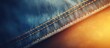 © HN Works - Fashion background with a close up of denim jeans surface featuring a denim pocket adorned with double yellow stitching Copy space image