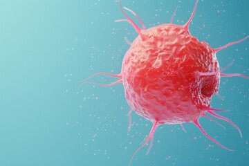Wall Mural - a close up of a cell floating in the air. can be used for scientific or medical concepts