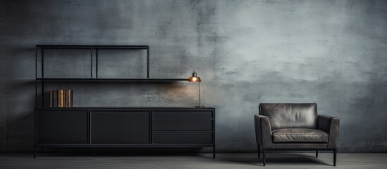 Poster - Loft style metal furniture with copy space image