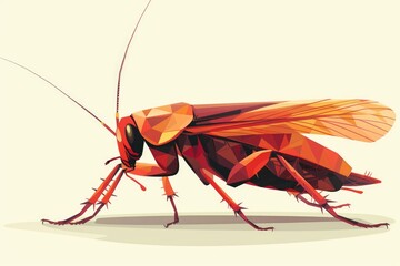 Wall Mural - Detailed close-up of an insect on a plain white background. Perfect for educational materials or scientific presentations