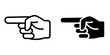 © fotohansel - ofvs597 OutlineFilledVectorSign ofvs - finger pointing vector icon . isolated transparent . black outline filled version . AI 10 / EPS 10 . g11940