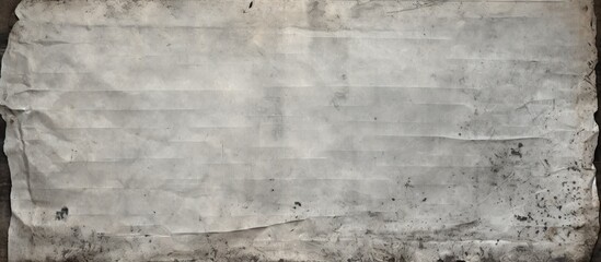 Poster - Copy space image of a vintage grey paper texture with an old newspaper vignette rough creased grunge letter and a hardboard for text