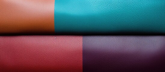 Aufkleber - A close up image of a natural leather texture with a smooth and colorful background suitable for use as a copy space image