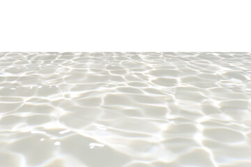 Sticker - White water with ripples on the surface. Defocus blurred transparent white colored clear calm water surface texture with splashes and bubbles. Water waves with shining pattern texture background.