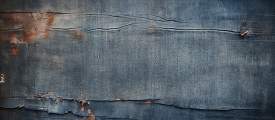 Aufkleber - A copy space image of distressed denim jeans with a textured background