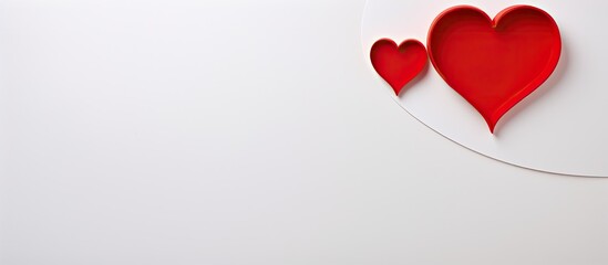Aufkleber - A copy space image of a love sign on a crisp white paper