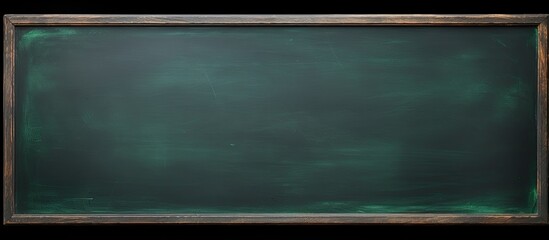 Poster - A panoramic blackboard with a smooth green surface perfectly sized for banners and featuring ample copy space for your personalized text