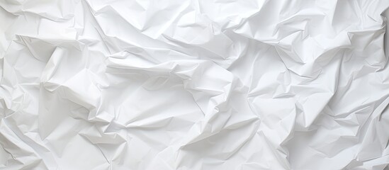 Leinwandbilder - Crumpled white paper with blank space to write on. Creative banner. Copyspace image