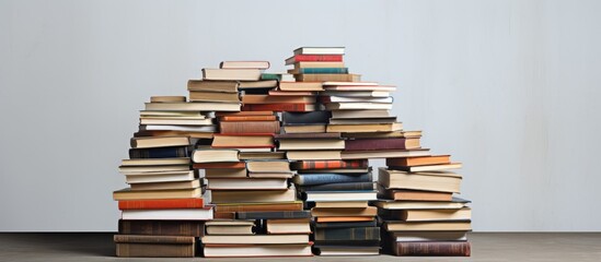 Poster - Copy space image of a pile of books