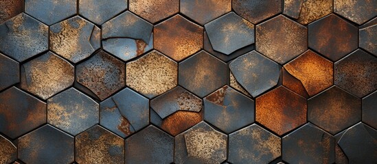 Wall Mural - A detailed shot of a tile ideal for a textured background in an image with copy space