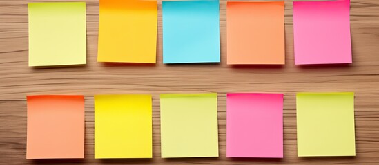 Poster - Isolated on a white background a copy space image shows sticky notes