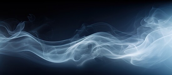 Wall Mural - An abstract dark background with white smoke creating a copy space image