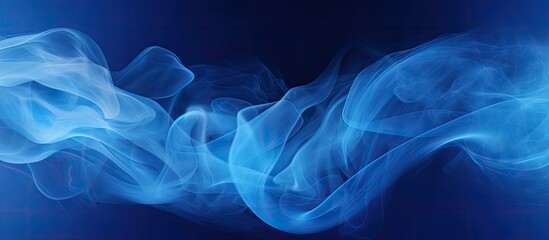 Poster - Blue smoke abstract background with copy space image