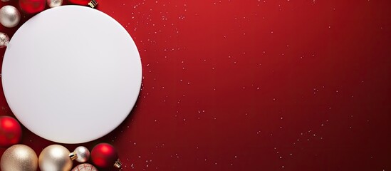 Aufkleber - A copy space image with a white circle in the center is prepared for writing during holidays