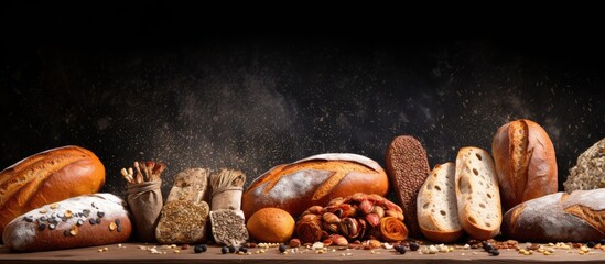 Poster - A copy space image of artisanal bread adorned with an assortment of nutritious seeds
