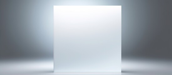 Aufkleber - A minimalist white square brochure with a subtly illuminated design ideal for incorporating your own content or images copy space image