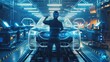 © Mikki Orso - Automotive engineer at futuristic assembly line using advanced technology for car manufacturing