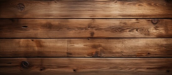Fototapete - Top view of a wooden background with a branded identity template providing ample copy space for customization