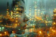 © Autaporn - montage visual of a malay male and asian female in corporate suits addressing matters of safety in the oil and gas industry,