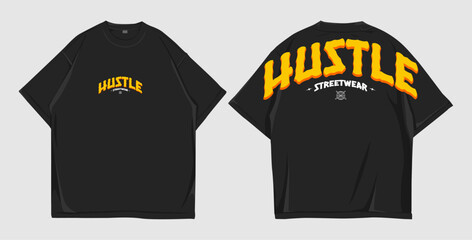 design t shirt oversize hustle 
