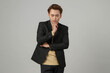© Ibenk.88 - portrait of pensive asian businessman wearing suit with thinking gesture on isolated background
