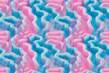 Sticker - A colorful, abstract design with pink and blue swirls