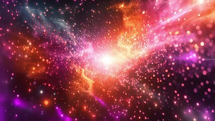 Wall Mural - cosmic explosion of colors in abstract galaxy background