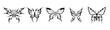 © Iryna - Set of neo tribal tattoo butterfly. Abstract ethnic shapes in gothic style. Individual designer elements for decorating
